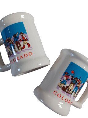 Vintage Salt And Pepper Shakers Colorado Collectible Western Cowboy Ceramic